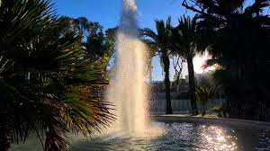 Roundabout Water Fountain Stock Footage