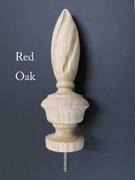 Wood Fluted Twist Finial Bed Post