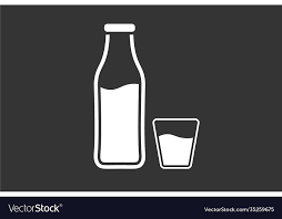 Milk Simple Icon Set Flat Vector Image
