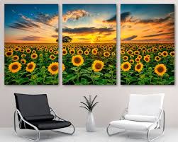 Sunflower Field Canvas Print Wall Art
