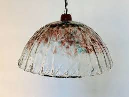 Red Murano Glass Ceiling Lamp 1960s