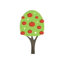 Apple Tree Garden Vector Art Icons
