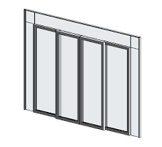 Curtain Wall Four Panel Sliding Door