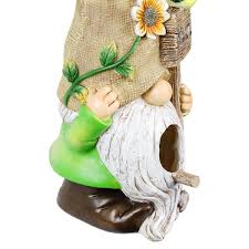 Welcome Gnome Hanging Resin Birdhouse