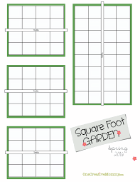 Square Foot Garden Plans For Spring