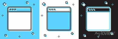 Set Browser Window Icon Isolated On
