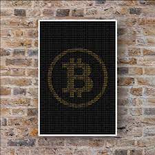 Bitcoin Icon Wall Art Motivational