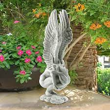 Weeping Angel Sculpture Lawn Garden Sta