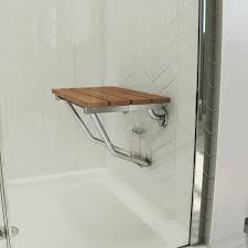 Natural Teak Wood Folding Shower Seat