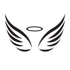 Vector Sketch Of Angel Wings On White