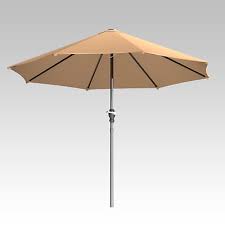 Khaki 9ft Patio Market Umbrella 8 Steel