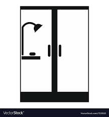 Shower Cabin Black Simple Icon Royalty