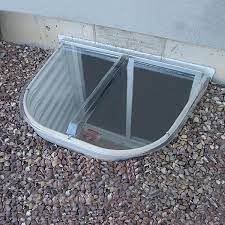 Shape S 42 In W X 25 In D X 2 1 2 In H Premium Heavy Arched Flat Window Well Cover Clear Plastic Spring Clips Included Ww4225umb