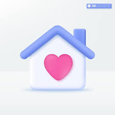 Stay And Love Home Icon Symbols Pink