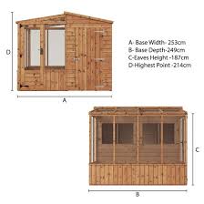 Mercia Wooden Combi Greenhouse Shed
