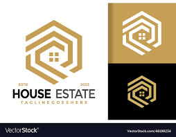 House Real Estate Hexagonal Logo Icon