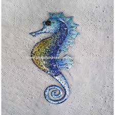 Metal Seahorse Wall Decor Bathroom