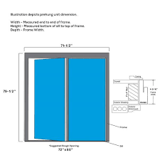 Mmi Door Trufit 69 In X 77 In Full Lite Primed Steel Stationary Patio Glass Door Panel With Screen