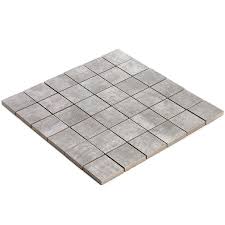 Bond Tile Core Cement Grigio 12 In X 12 In Matte Porcelain Mosaic Tile 0 97 Sq Ft Sheet