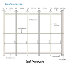 14 20 post beam barn shed plans