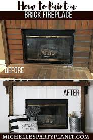 How To Paint A Brick Fireplace Diy