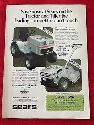 Vintage 1983 Sears Lawn Tractor Tiller