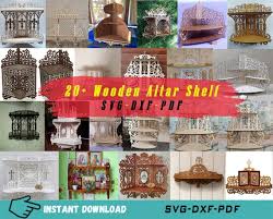 20 Wooden Altar Shelf Svg Files For