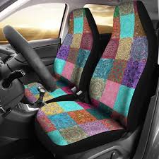 Patchwork Colorful Seat Covers Set Of 2