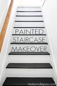 Black And White Painted Stairs Maison