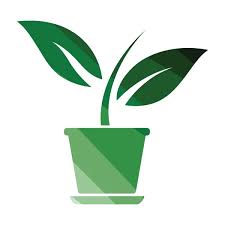 Plant In Flower Pot Icon Stock Vector