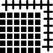 Fabric Icon In Black And White Color