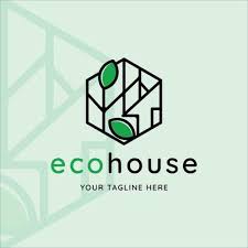 Eco House Logo Vector Ilration