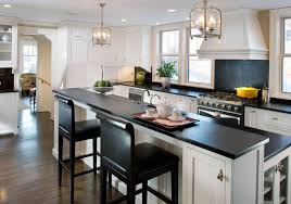 White Kitchen Cabinets With Black