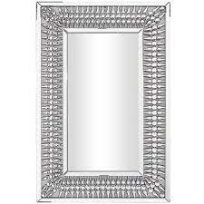 Rectangle Framed Silver Wall Mirror