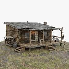 log cabin 3d models for