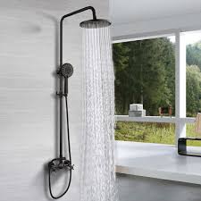 Round Rain Shower Head Combo Oil Rubbed