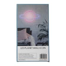 Planet Saturn Led Wall Icon Light 9 8in