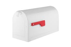 Mb2 Post Mount Mailbox White With Red