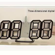 1pc 3d Digital Alarm Clock Wall Led
