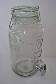 Retro Large Glass Drinks Dispenser With