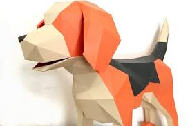 Beagle Paper Sculpture Creative Fabrica