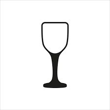 Empty Wine Glass Icon Monochrome Style
