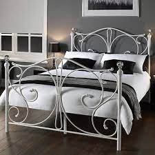 Luxury Metal Bed Frame With Crystal
