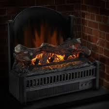 Black Electric Fireplace Logs Heater