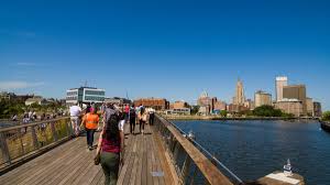 the providence river pedestrian bridge