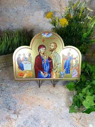 Holy Family Wooden Icon Large