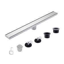 Linear Shower Drain In Brushed Nickel