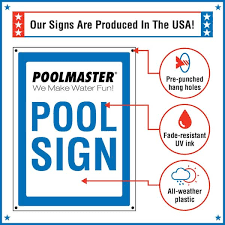 Poolmaster 41357 Icon Pool Rules Sign For Residential Pools