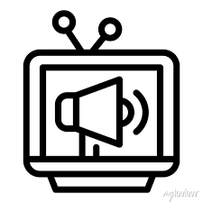 Customer Tv Set Icon Outline Customer