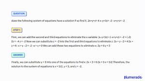 System Of Equations Have A Solution